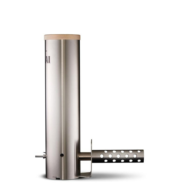 The original 3 Litre Magnum Smoke Generator from Smokai is legendary. Fired up, this cold smoke generator supplies a consistent, controllable volume of quality, cool, natural wood fired smoke to your smoker resulting in legendary flavour every time. Perfect for cold smoking or applying a quality smoke when hot smoking.